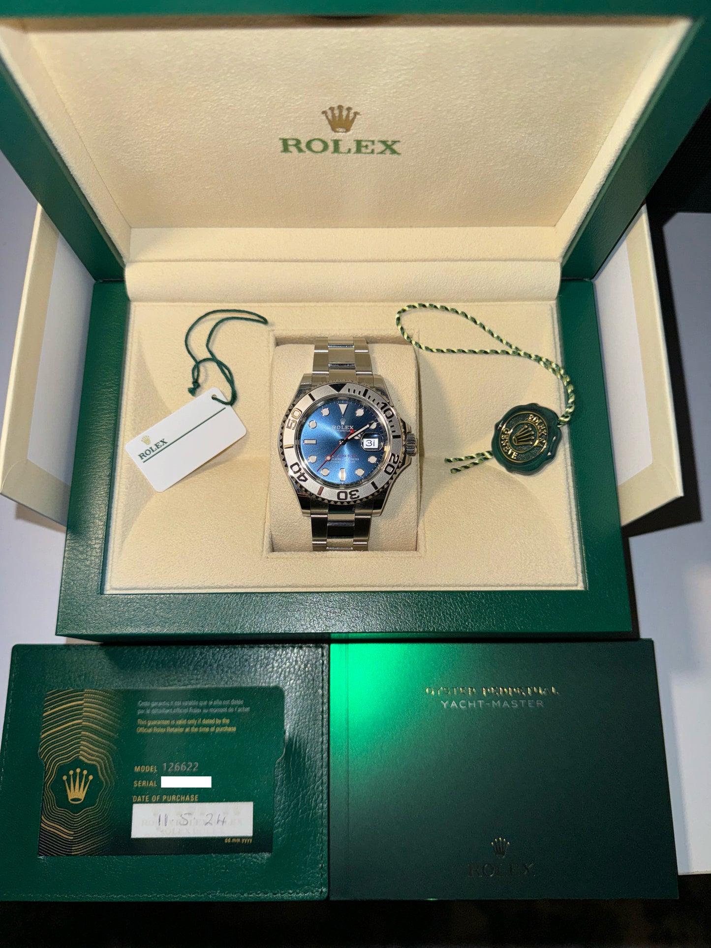 2024 Rolex Yacht-Master 40mm- 126622 - Oystersteel & Platinum