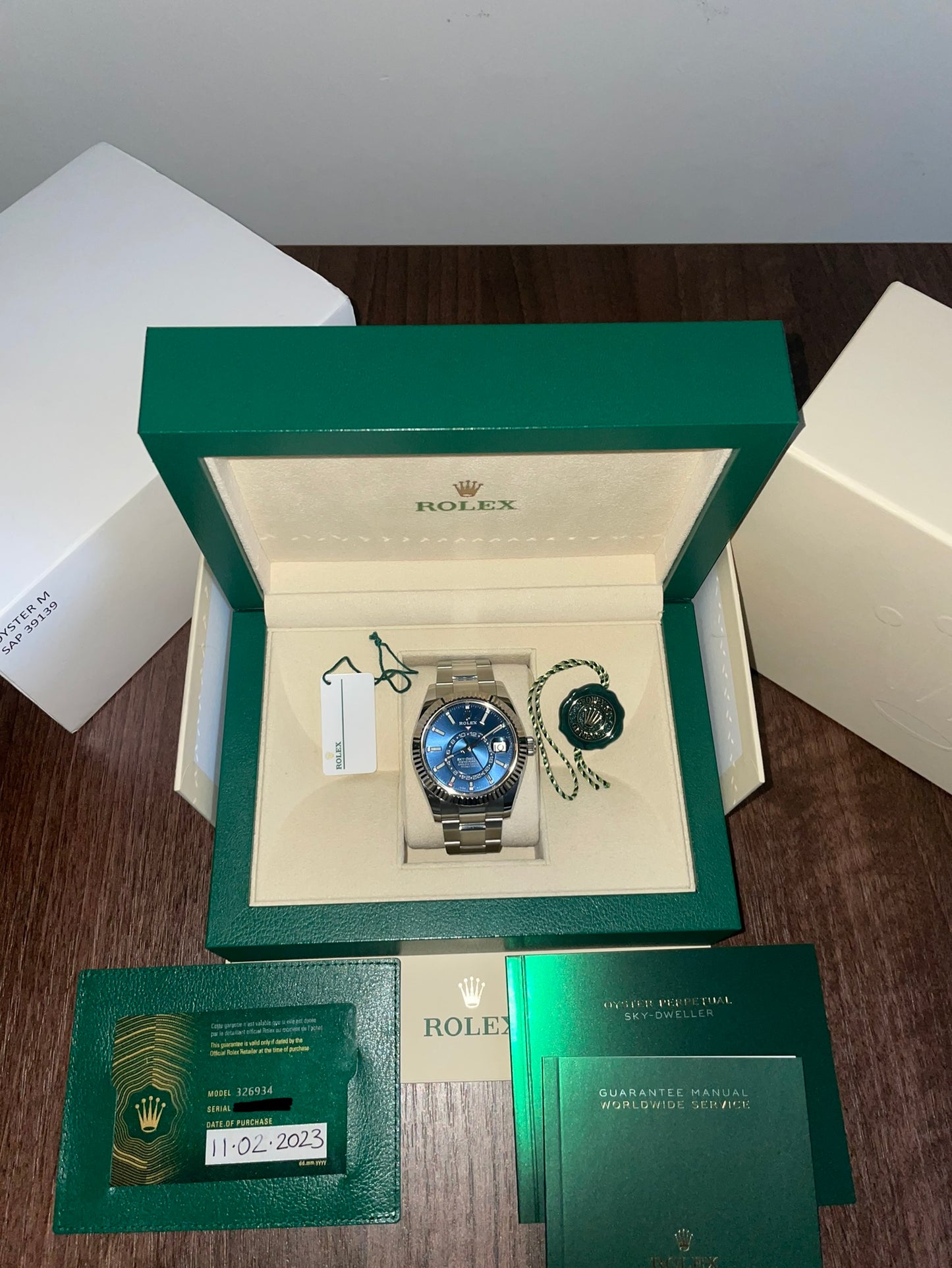 2023 Rolex Sky-Dweller Blue-326934 -Oystersteel & White Gold